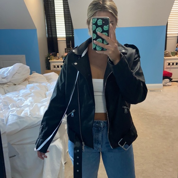 NWT Missguided oversized leather jacket - Picture 1 of 4